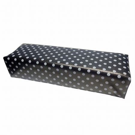 Armrest block Black with white bolls