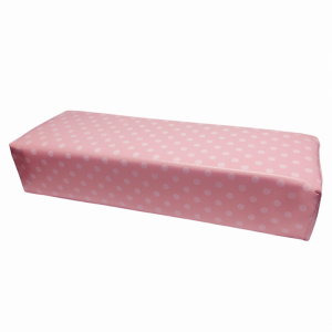 Armrest block Pink with white bolls