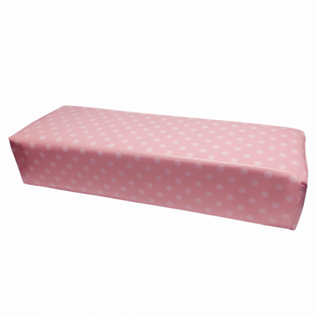 Armrest block Pink with white bolls